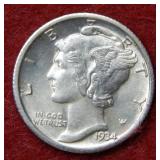 1934 D Mercury Silver Dime