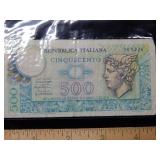 500 Lira Italy Note