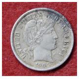 1905 Barber Silver Dime