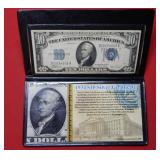 1934 C $10 Silver Certificate in free holder