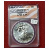 2012 Silver Eagle 1oz ANACS MS70