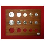 1961 & 1962 Silver Proof Sets in free Wood Holder