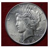 1934 Peace Silver Dollar Coin