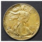 1943 Gold Plated Walking Liberty Silver Half