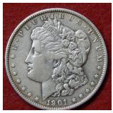 1901 Morgan Silver Dollar Coin