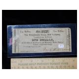 August 28th 1817 $1 Petersburgh Steam Mill CO