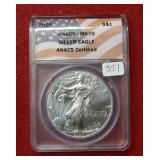 2020 Silver Eagle 1oz ANACS MS70