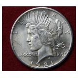 1921 Peace Silver Dollar Coin