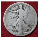 1921 S Walking Liberty Silver Half Dollar