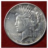 1934 D Peace Silver Dollar Coin