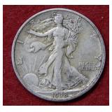 1918 S Walking Liberty Silver Half Dollar Coin