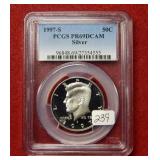 1997 S Kennedy Silver Half Dollar PCGS PR69 DCAM