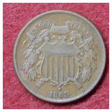 1865 Two Cent Piece