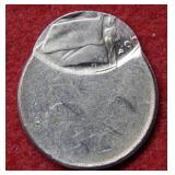 1996 P Off Center Punch Jefferson Nickel