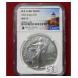 2022 Silver Eagle 1oz NGC MS70 - State Series