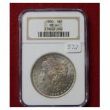1886 Morgan Silver Dollar NGC MS64