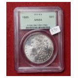1885 Morgan Silver Dollar PCGS MS64
