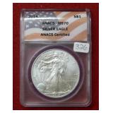 2014 Silver Eagle 1oz ANACS MS70