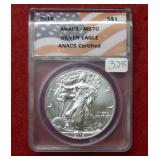 2016 Silver Eagle 1oz ANACS MS70