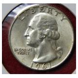1961 D Washington Silver Quarter
