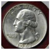 1961 Washington Silver Quarter