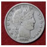 1898 Barber Silver Half Dollar