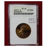 2002 P Sacagawea $1 ANACS MS63
