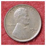 1914 S Lincoln Wheat Cent - Red & Brown