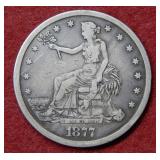 1877 S Silver Trade Dollar - scratch