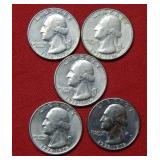 (5) 1776-1976 Bicentennial Quarters -Four are D