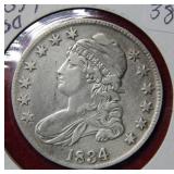 1834 Bust Silver Half Dollar