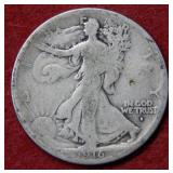 1916 S Walking Liberty Silver Half
