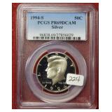 1994 S Kennedy Silver Half PCGS PR69 DCAM