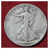 1938 D Walking Liberty Silver Half Dollar