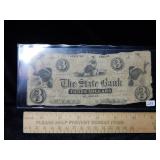 1858 $3 The State Bank Note