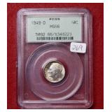1949 D Roosevelt Silver Dime PCGS MS66