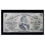 1863 US Twenty Five Cent Fractional Currency