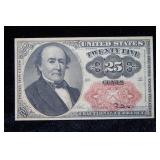 US Twenty Five Cent Fractional Currency