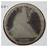 1877 Seated Liberty Silver Half