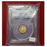 2013 US $5 Gold Eagle PCGS MS70