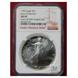 1900 Silver Eagle NGC MS69 - Early Production