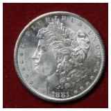 1881 S Morgan Silver Dollar Coin