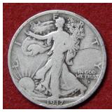 1917 D OBV Walking Liberty Silver Half