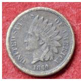 1860 Indian Head Cent - dark copper nickel