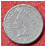 1860 Indian Head Cent - dark copper nickel
