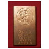 2011 Half Pound .999 Fine Copper