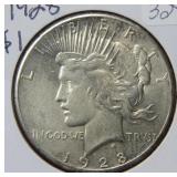 1928 Peace Silver Dollar