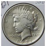1921 Peace Silver Dollar - High Relief