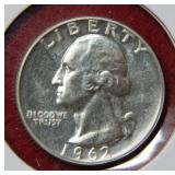 1962 Washington Silver Quarter