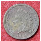 1864 Bronze Indian Head Cent - grainy